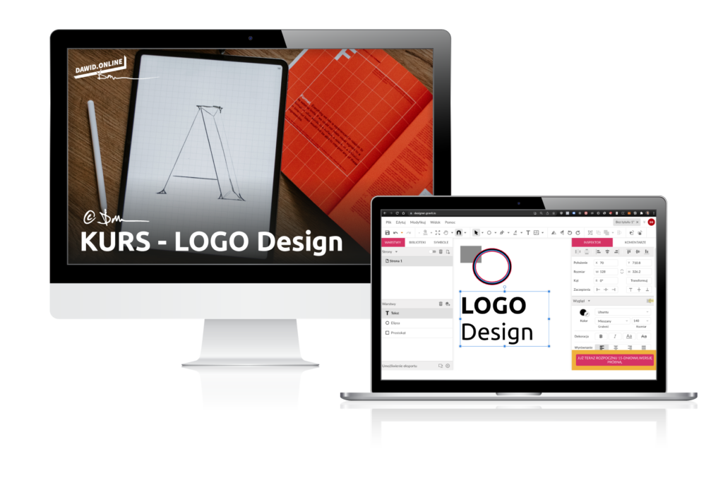 Kurs Online – Stwórz własne Logo Projektowanie Graficzne Mockup